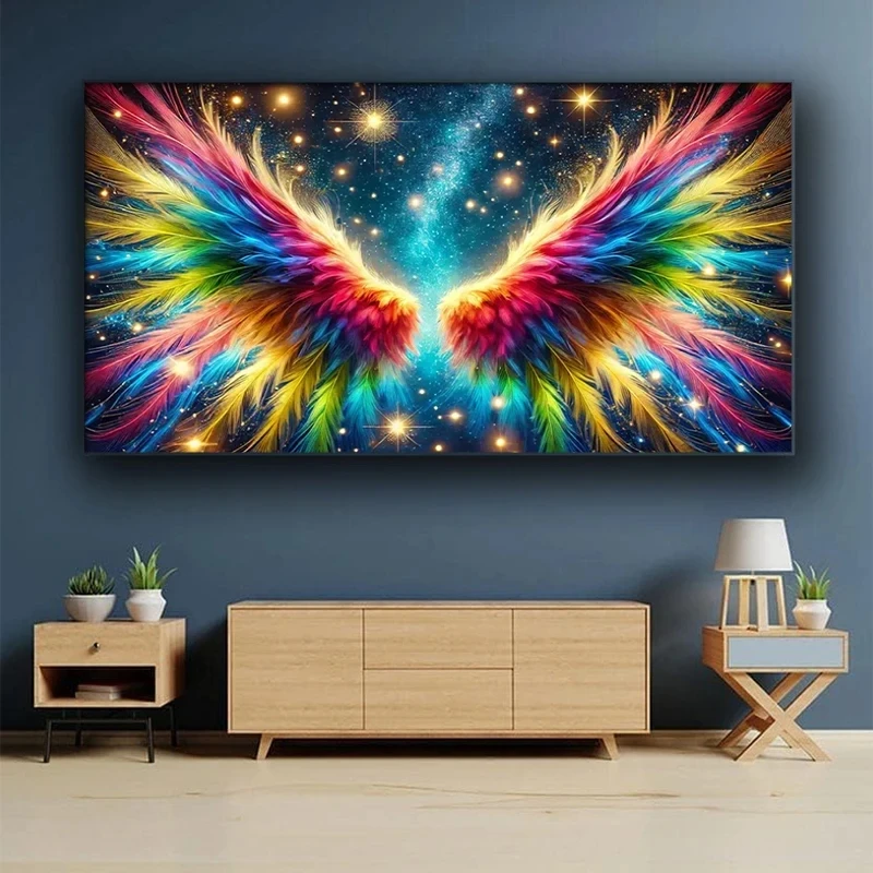 

Красочные Крылья Diy Алмазная Художественная Роспись Полный Квадратный Круглый Алмазная Мозаика Ювелирные Изделия Вышивка Крестом Рождественский Подарок Декор Гостиной