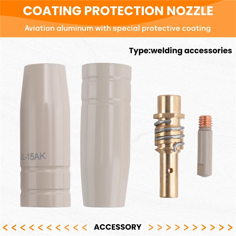 AA01-56Pcs 15AK Coating Protection Nozzle Non-Stick Welding Slag European Airless Gas Protection Machine Protective Sleeve
