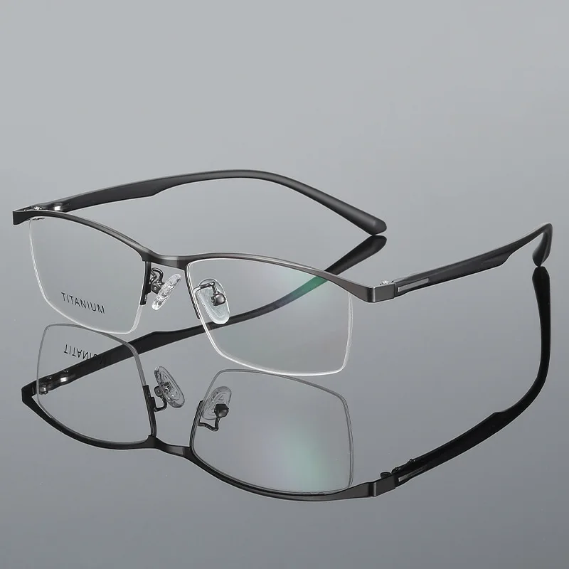 

Bussiness Half Rim Reading Glasses Male Vintage Metal Optical Prescription Myopia Eye Glasses for Men Readers Eyeglasses 75 350