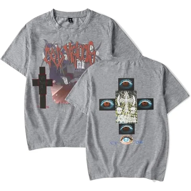 

Футболка 2024 yiyi Bladee Merch Cold Visions 32, уличная одежда с короткими рукавами, летняя футболка унисекс