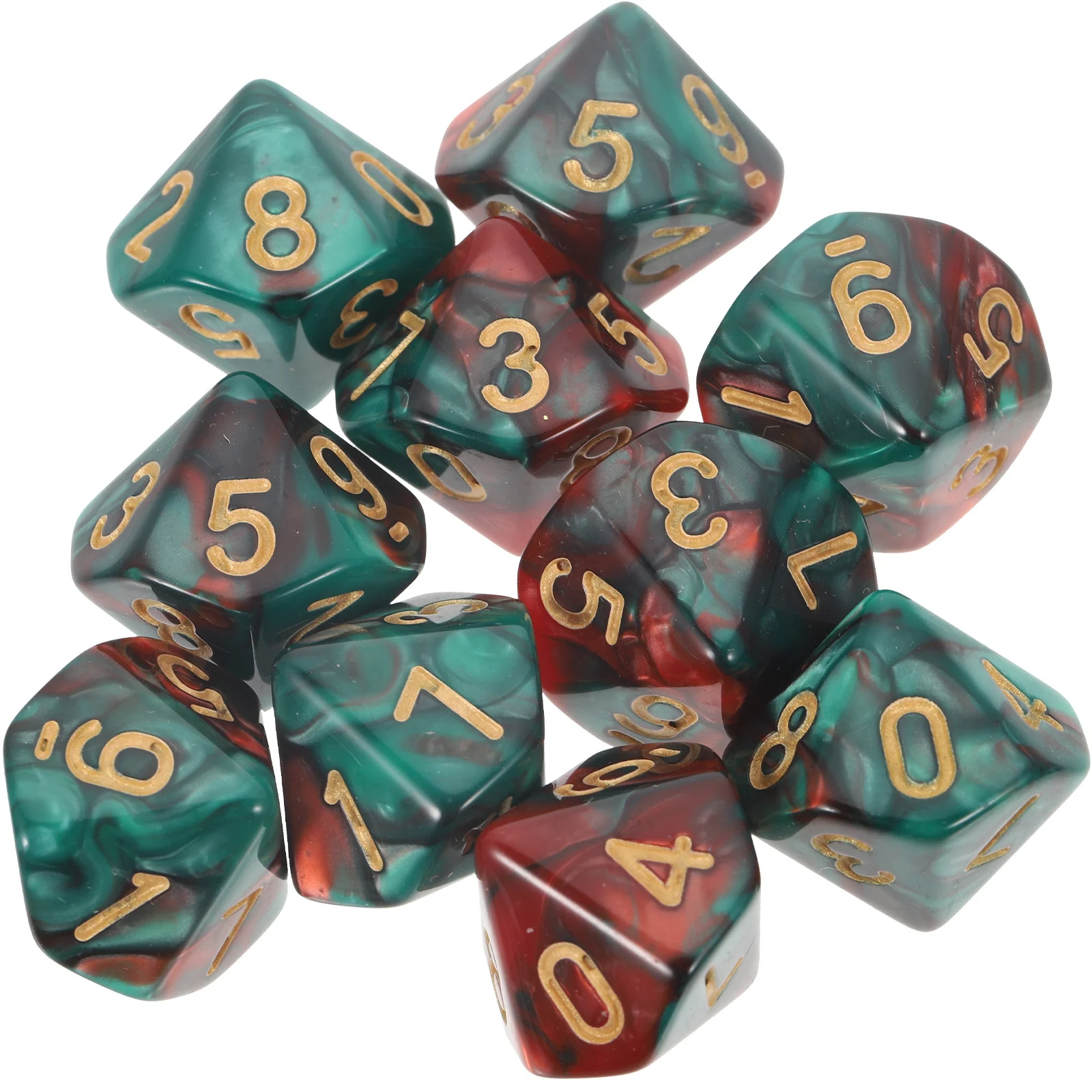 

10Pcs Multi-Sided Educational Dices Novelty Design for Math Learning Classroom and Home Teaching Aids Multiple Sided