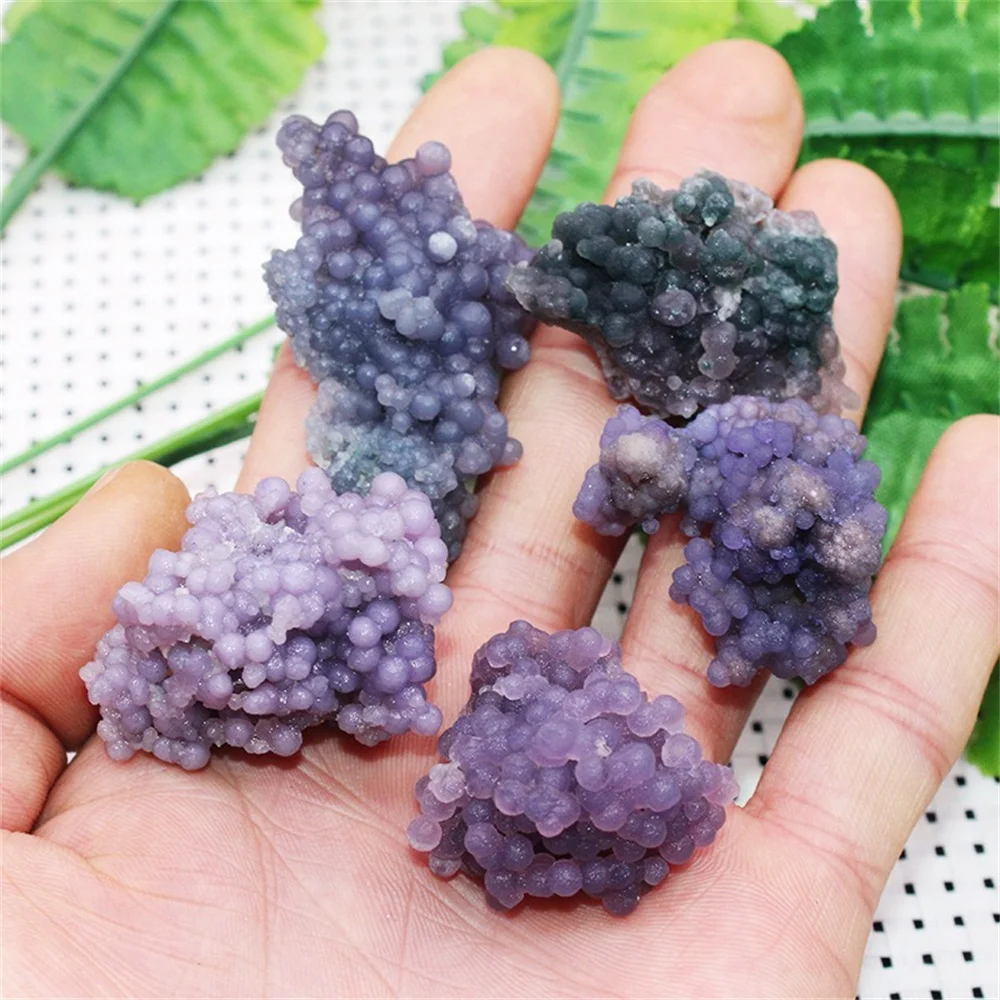 Natural agate crystal raw stone ore wool grape agate pictographic specimen stone decorative stone