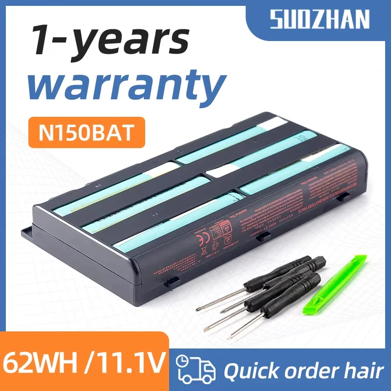 SUOZHAN nuova batteria per Laptop N150BAT-6 per Clevo N150BAT-6 N170SD N150SD N151SD N155S 6-87-N150S-4292 11.1V 62WH