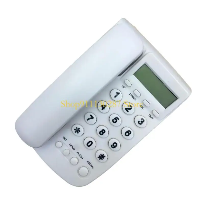 J1HC Home Landline Fixed Telephone Desk Phone with Caller Identification Corded Phone