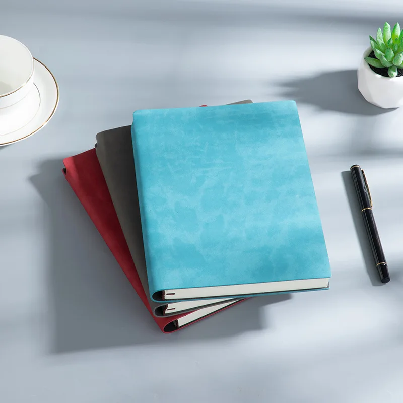 

Side pen insert notebook custom logo thickened sheepskin notebook A5/A6 simple business diary planner study supplies diary