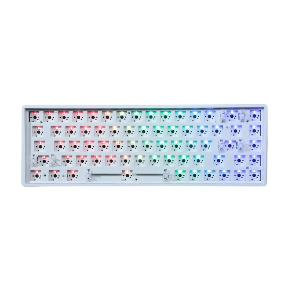 

Mechanical Keyboard Kit RGB Backlit 68-Key Bluetooth-compatible/2.4Ghz Wireless /Type-C Wired Computer Desktop Keyboard