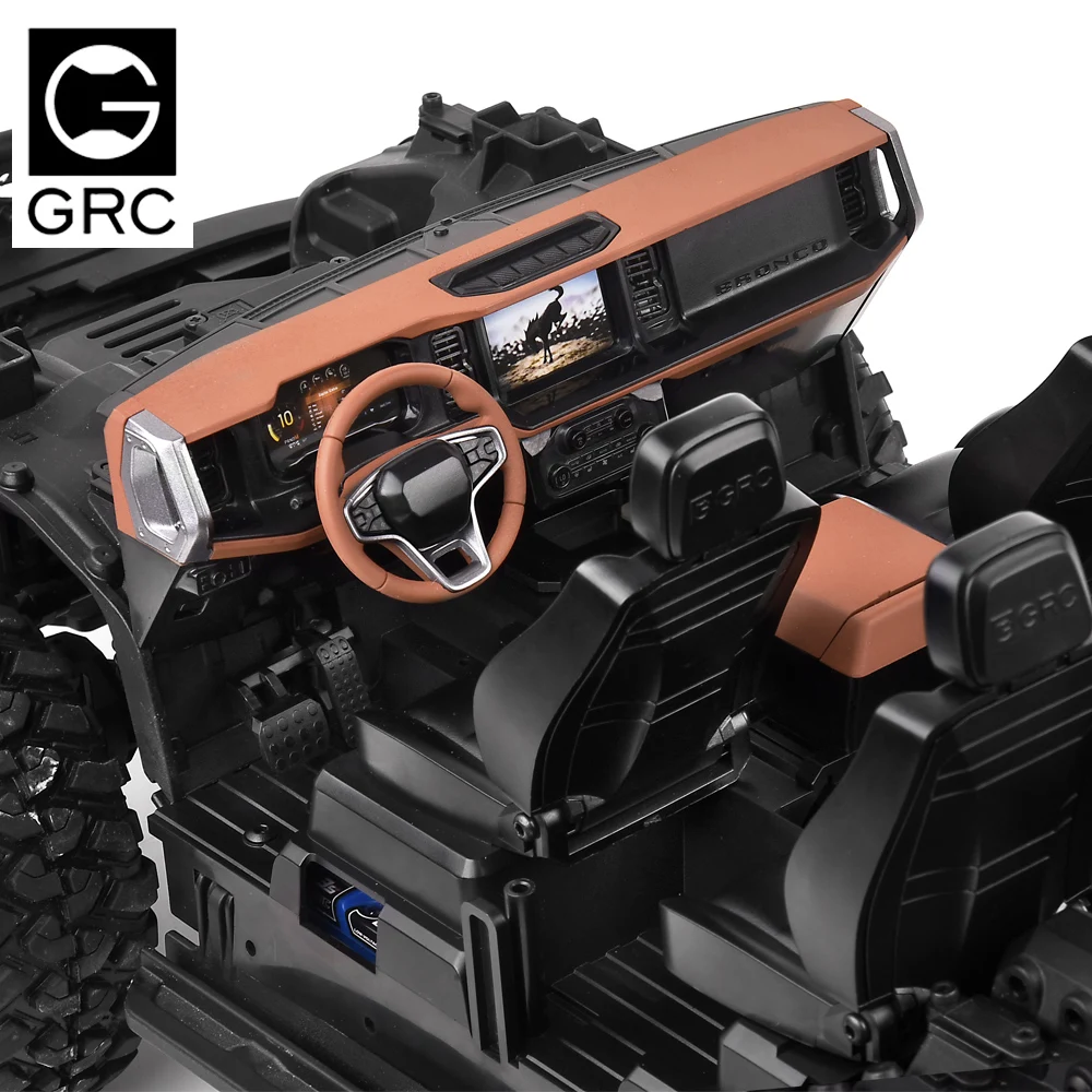 Per 1/10 Rc Crawler Car Traxxas Trx4 Bronco 2021 simulazione cruscotto interno controllo centrale modifica sedile parte G175g