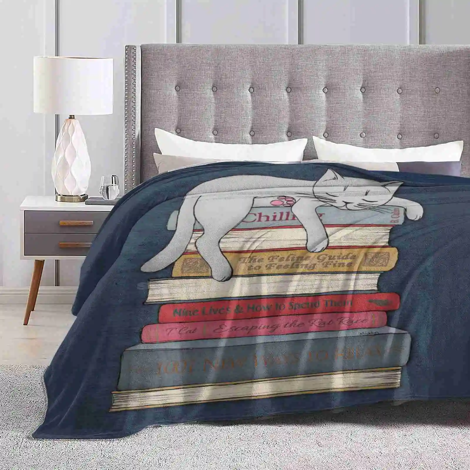 How To Chill Like A Cat All Sizes Soft Cover Blanket Home Decor Bedding Catnap Books How To Relax Kitty Cute Pencil Graphite