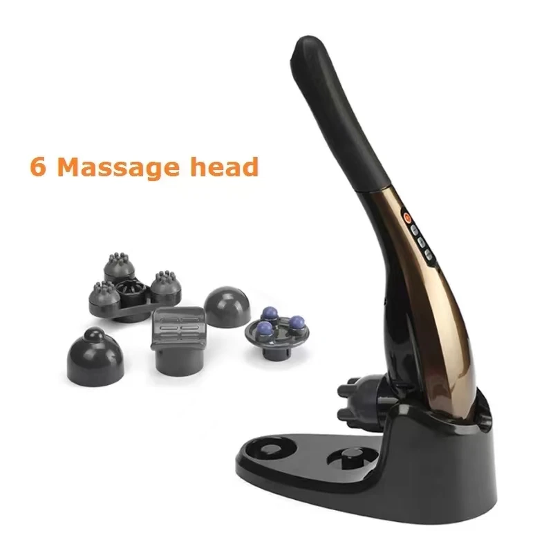 Personal Rechargeable Vibrating Massager With 6 Intensity For Muscles Relax Handheld Deep Tissue Massager Therapy Relieve Pain