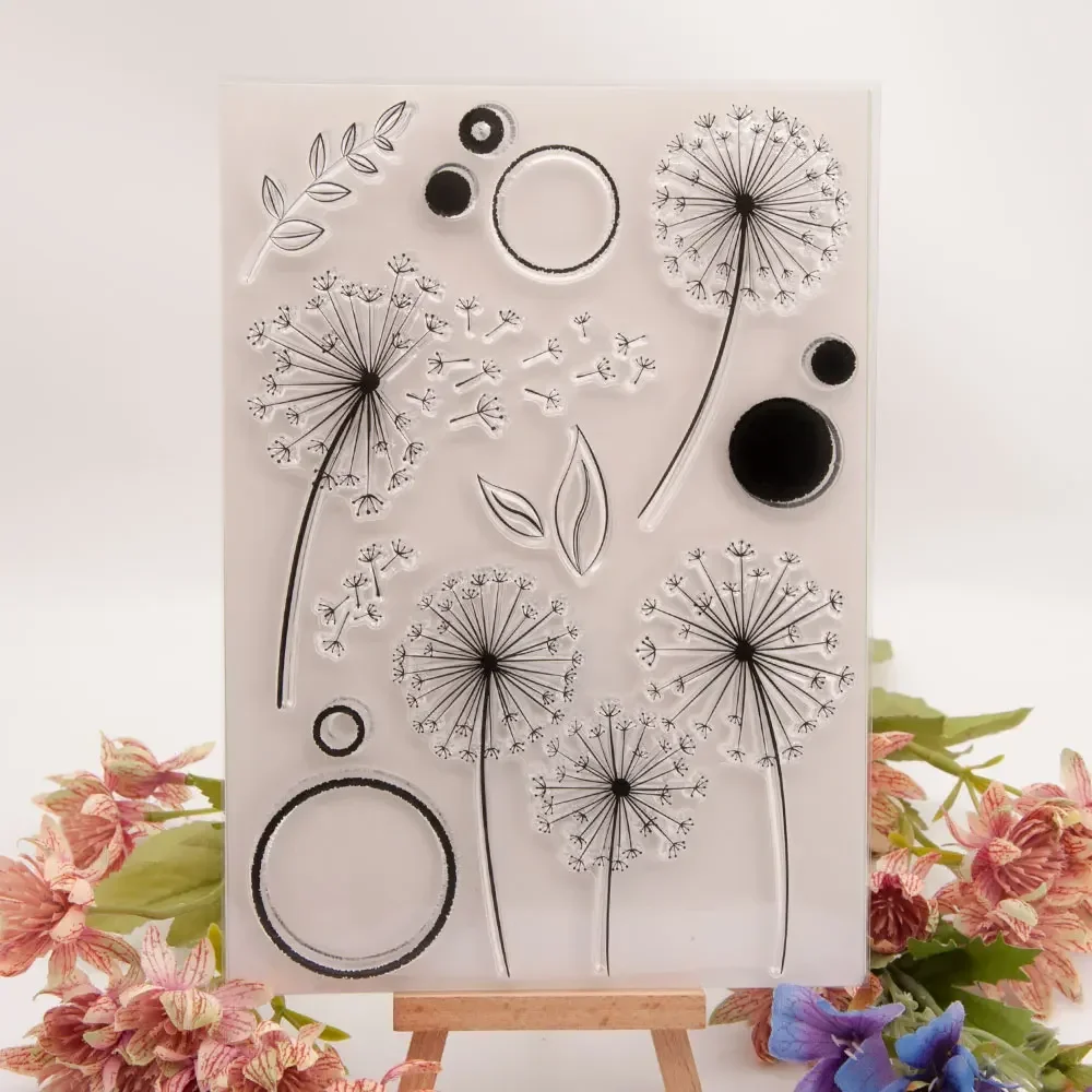 Clear Stamp Dandelion Transparent Silicone DIY Stamp Seal Sheet for Scrapbooking Making Album Photo Handmade Decoration Gifts