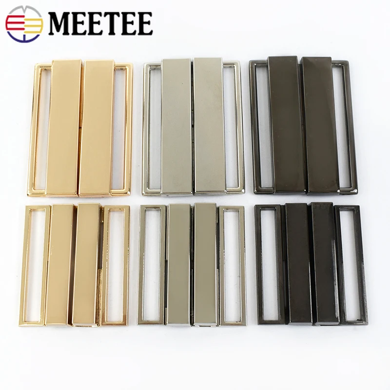 

2/5/10Pc Meetee 40/50mm Coat Belt Buckle Down Jackets Girdle Hook Women Dress Garment Hooks Waist Decorative Combination Buckles