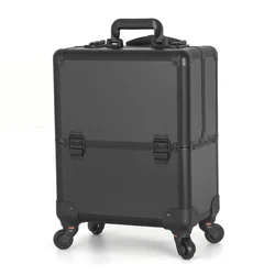 Professional Trolley Makeup Box Artist follow Toolbox Suitcase Embroidery Cosmetic Case Large Capacity Portable Tattoo Manicure