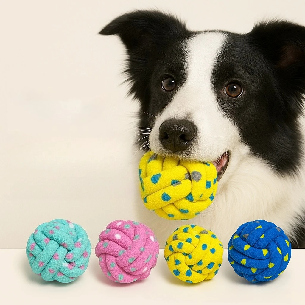 7.5cm Bouncing Chewing Ball Toy for Dog and Cats Teeth Cleaning Solid Ball Design for Pet Interaction Fetching Game Play