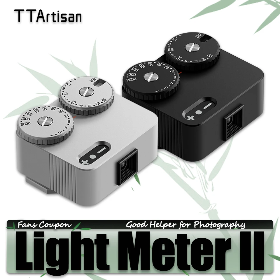 TTArtisan Cold Shoe Light Meter, Latão para DSLR Film Camera, 12 Velocidade do Obturador, Acessórios de Fotografia, II