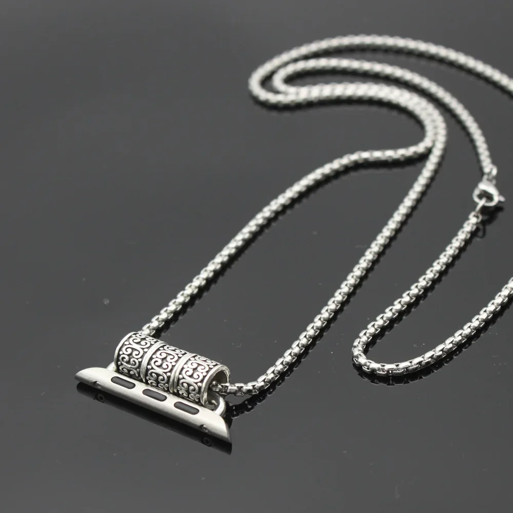 Fashion Long Watch Necklace Retro Metal Chain Anti Lost Pendant Compatible With Apple Watch iWatch All Series Accessory - view 5