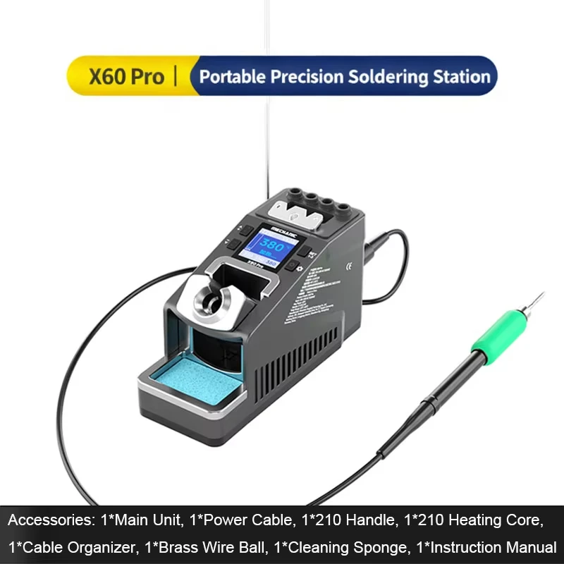 MECHANIC X60 Pro Portable Precision Soldering Station 60W Fast Heating Compatible 210/115 Handle for Electronics Welding Repair 7 MECHANIC X60 Pro Portable Precision Soldering Station 60W Fast Heating Compatible 210/115 Handle for Electronics Welding Repair 7