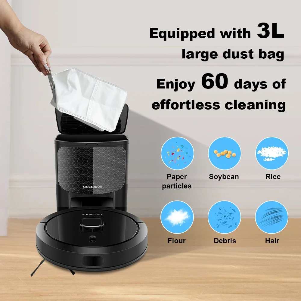 Liectroux G7 Cleaning Robot Automatic Dust Removal  Vacuum Cleaner With Self-emptying Dustbin