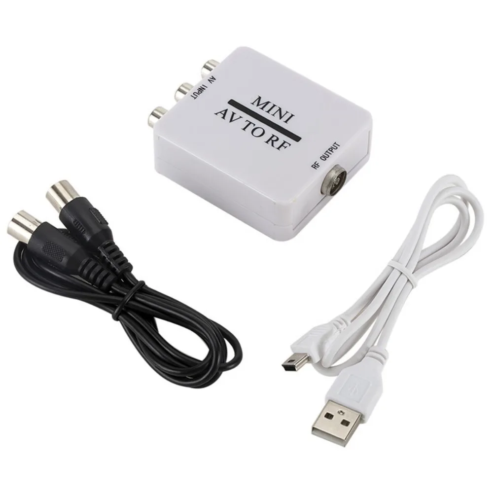 

AV To RF RCA AV To RF Converter TV Switcher Video Converter AV To RF Amplifier Mini with RF Line for TV/VHS VCR/DVD Recorder