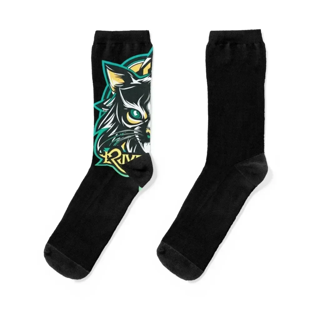 

Warrior Cat Riverclan Socks fashionable new year Toe sports retro Woman Socks Men's