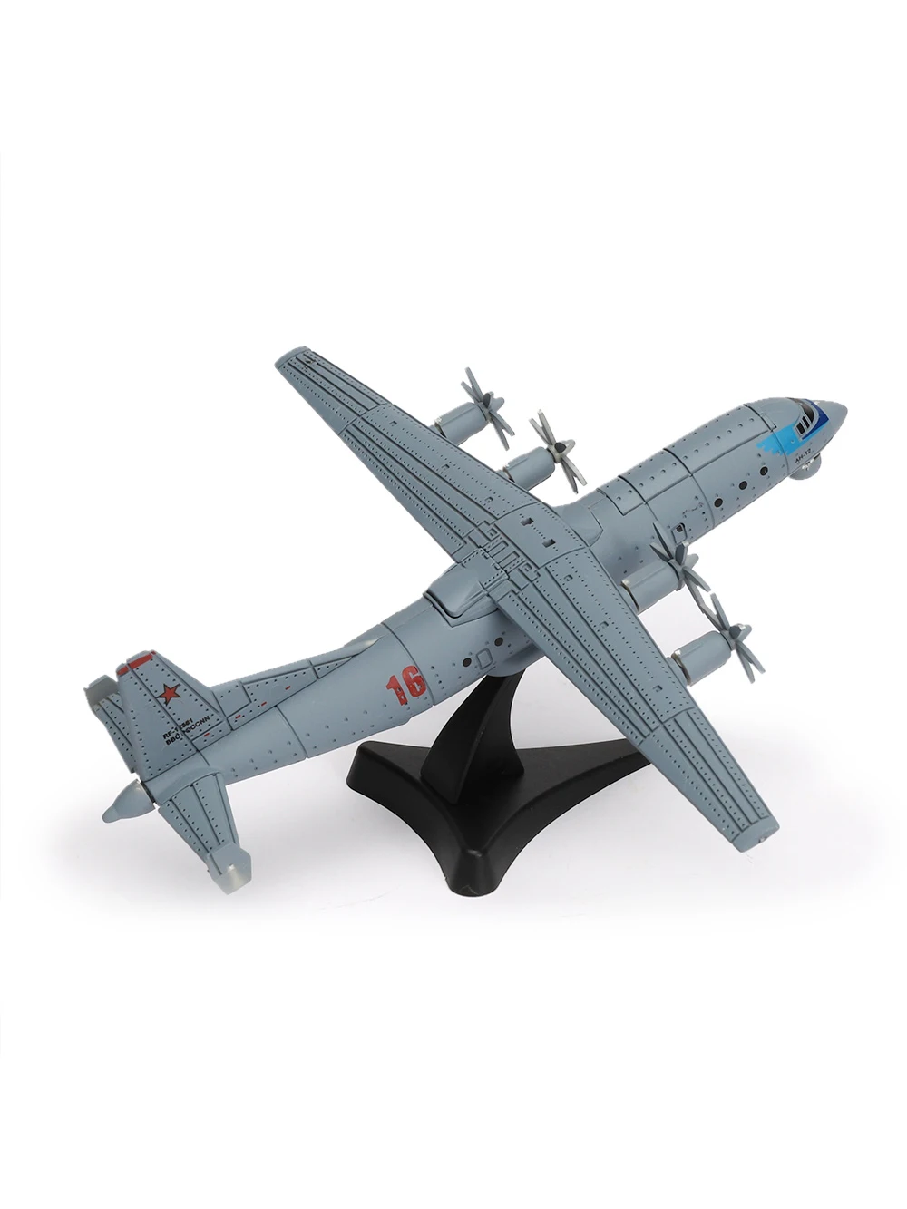 ViiKONDO 1/240 Scale Military Aircraft Toy Airplane Model Kit Easy Assembly Soviet An-12 Tactical Transport Plane Diorama Gift