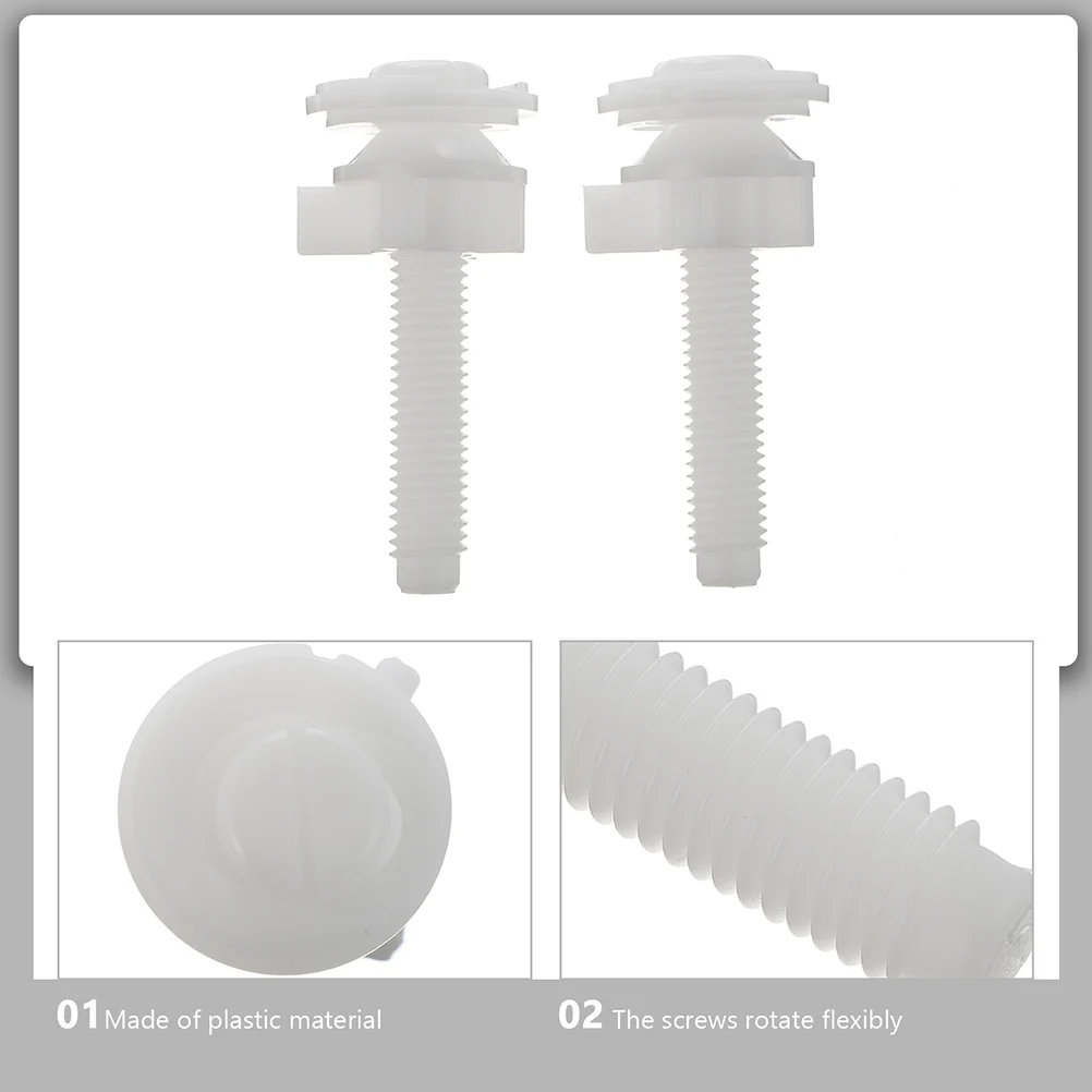 Boulons de fixation en plastique de remplacement, 2 pièces, couvercle cassé, Kit de réparation de montage universel, accessoires de couvercle de bol, attaches de couverture de siège