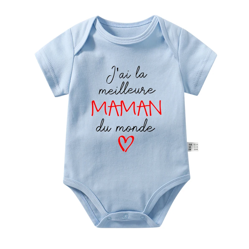 Cotton baby bodysuit with Mom or Dad message – Newborn gift for parents