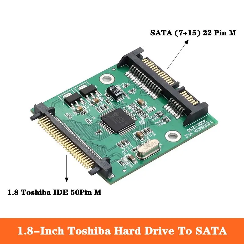 1.8-Inch Toshiba Hard Drive IDE 50 Pin To SATA (7+15) 22 Pin Toshiba Hard Drive To SATA Adapter Card Convenient And Fast