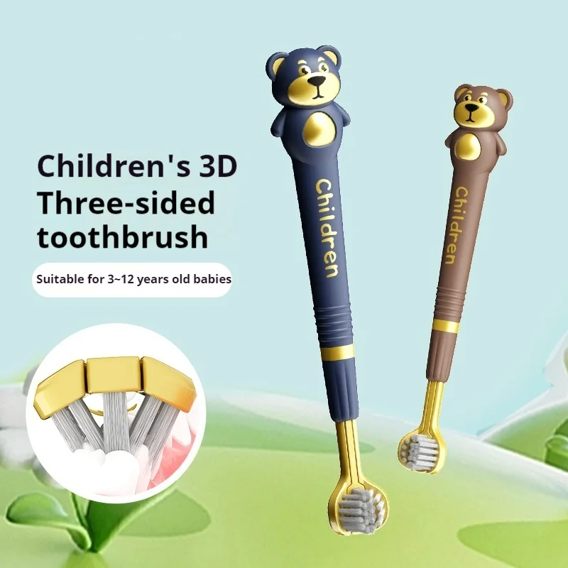 

3 шт., детская зубная щетка для чистки полости рта, милая детская зубная щетка с мягкой щетиной из мультфильма