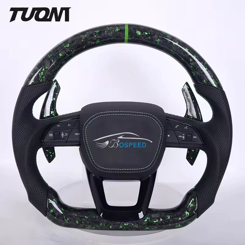 

Carbon Fiber Steering Wheel For Audi S6 S7 A5 A7 A6L RS6 RS7 RSQ8 SQ5 Q5L