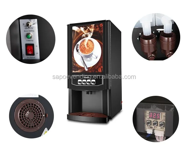 Factory Automatic coffee machine with hot water system 2 flavors coffee machine convenient button coffee machine