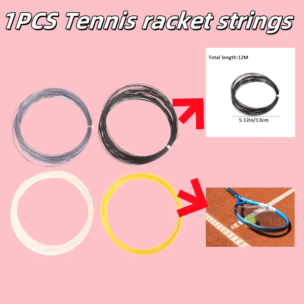 

Universal Tennis String Co-Polyester Monofibre Double Ribbed Tennis Racquet String 17G/1.25mm For Tennis Enthusiasts