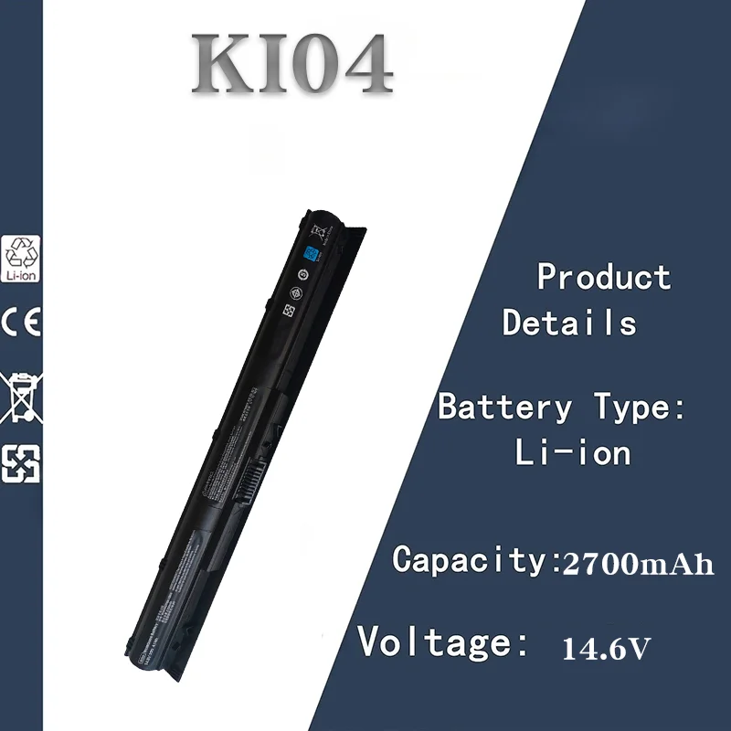 

New Replacement Battery for HP KI04 HSTNN-LB6S | TPN-Q158-Q163 | 14.6V 2700mAh | Pavilion 14/15
