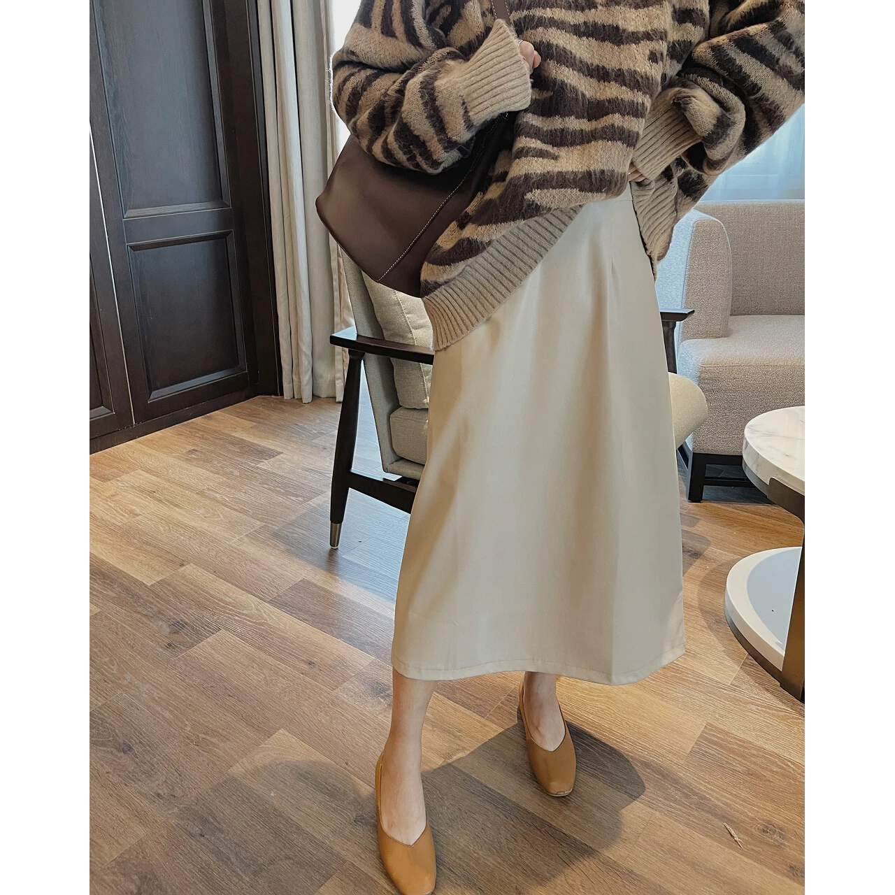 2022 Woman Maxi Midi Long Faux Pu Leather Skirts Y2k Clothes Sets New Oem Korean Fashion Harajuku Gothic Elegant Vintage Winter