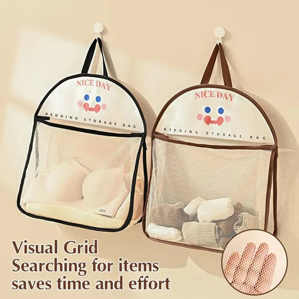 Cute Wall Hanging Breathable Mesh Bag Underwear Storage Bag Socks Storage Bag Wardrobe Organizer Storage Underwear Accessories