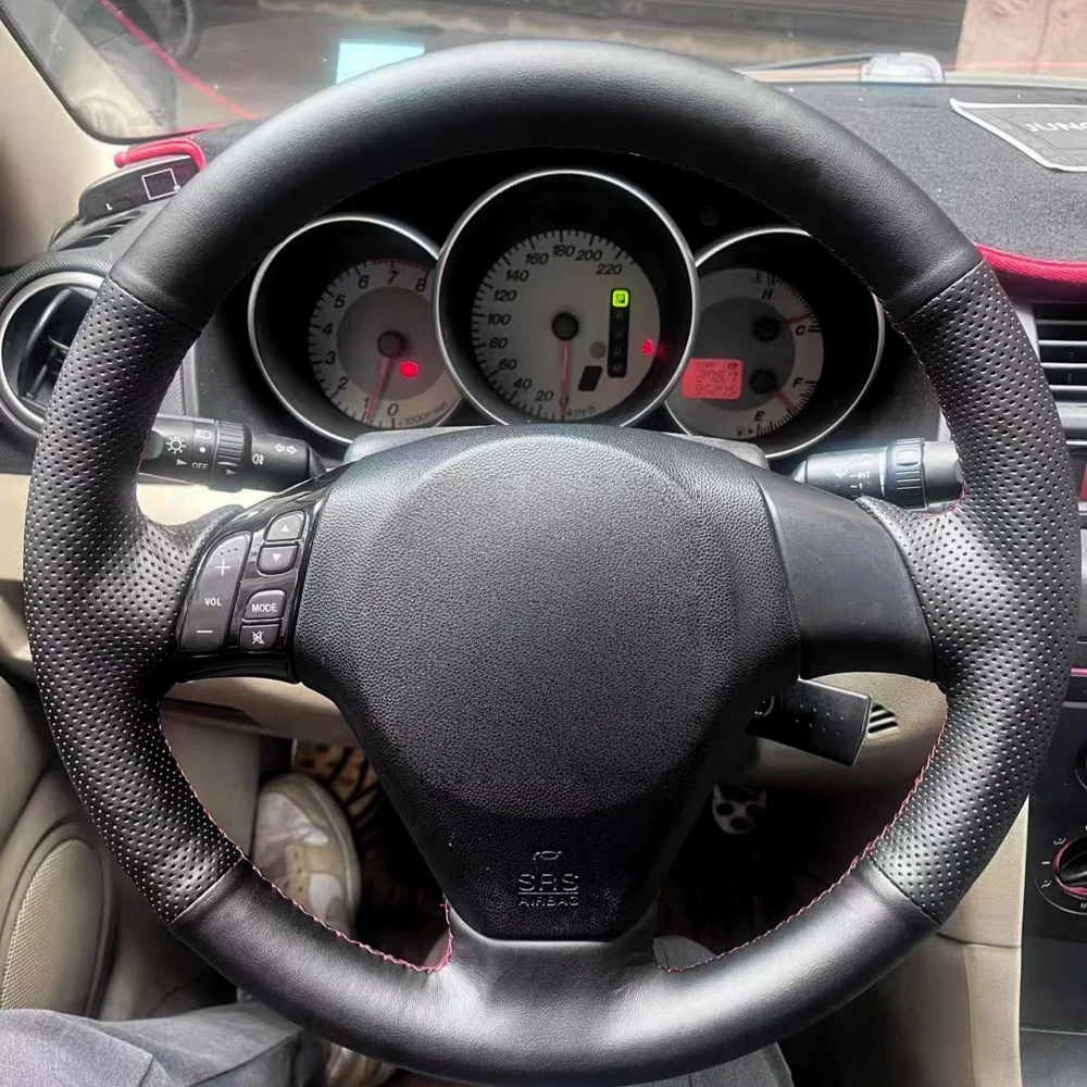 

Чехол на руль автомобиля, нескользящая кожа из микрофибры для Mazda 3 Axela 2004-2009 Mazda 5 2004-2010, чехол на руль