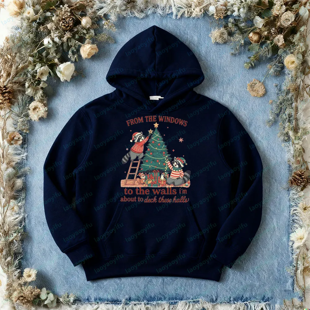 من النوافذ إلى الجدران أنا عن سطح السفينة هذه القاعات الملابس مضحك عيد الميلاد بلوزات النساء الرجعية عيد الميلاد هوديس