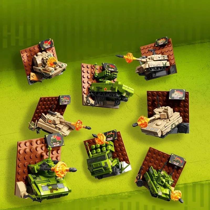 

SEMBO танк магнит на холодильник строительные блоки детские развивающие собранные ракетка ручной работы DIY модель модная игрушка