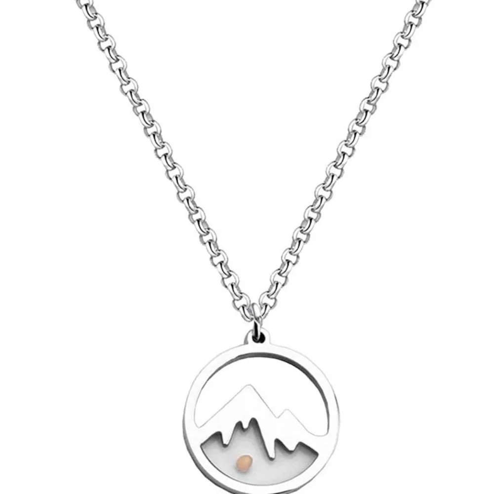 التصميم الإبداعي العصرية الفولاذ المقاوم للصدأ جبل الخردل البذور قلادة القلائد للنساء الرجال سحر طوق أتمنى مجوهرات Colorfast #5
