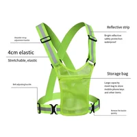 4 Colors Unisex Light High Visibility Safety Vest With Storage Bag Night Construction Cycling Traffic Coat Running Working 5