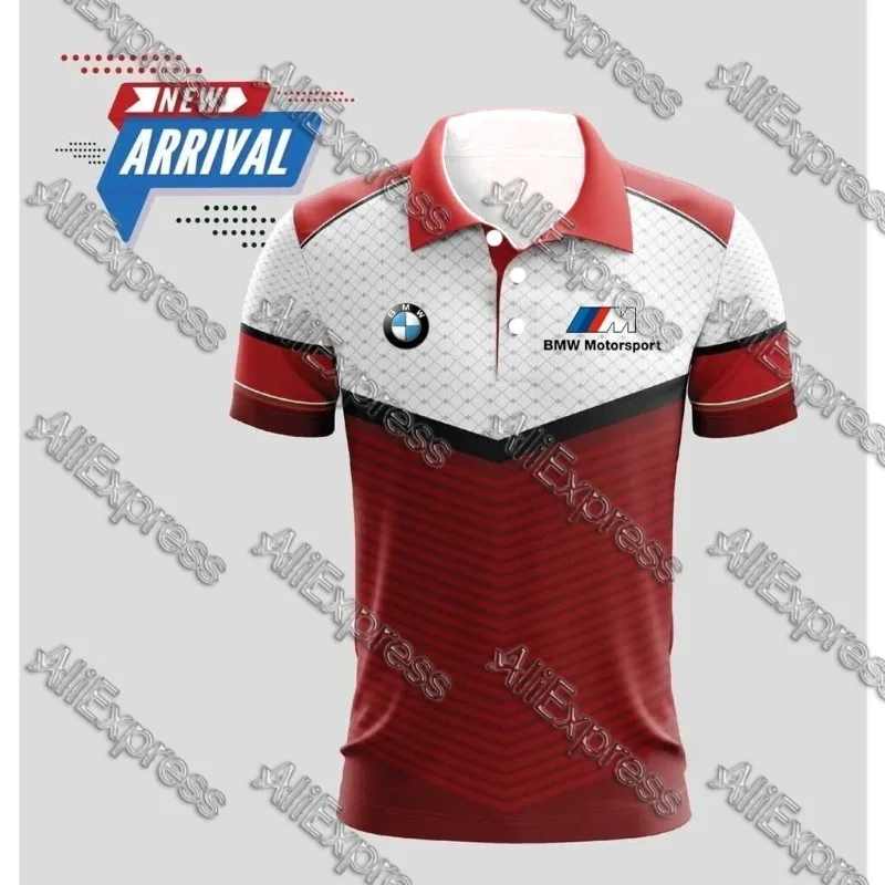 

BMW Мужская быстросохнущая рубашка поло для спорта на открытом воздухе Высококачественная повседневная удобная дышащая мотоциклетная одежда с короткими рукавами