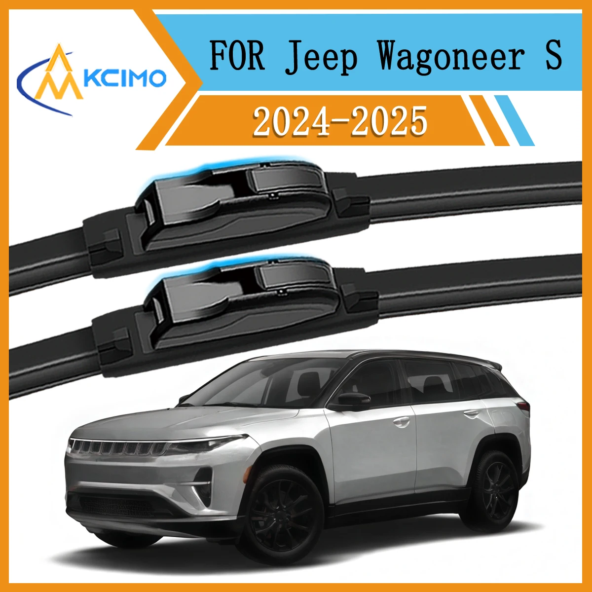 

Exact Fit & Quiet Windshield Wiper Blades For Jeep Wagoneer S 2024-2025 Replacement All-Season Rubber Easy Installation