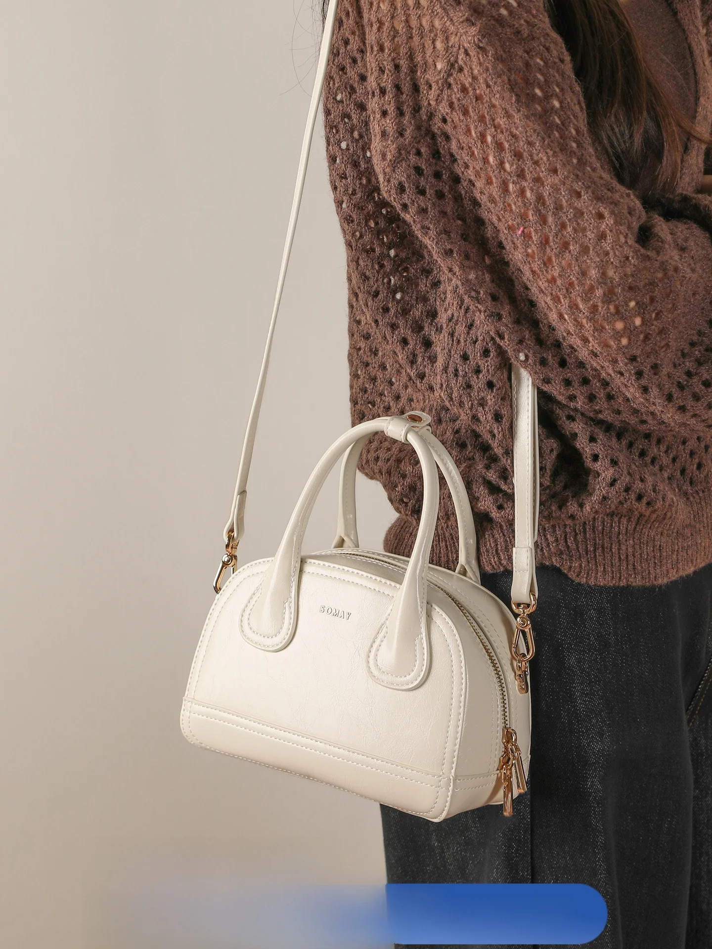 boston-shoulder-crossbody-bag-women's-stylish-versatile-commuting-bowling-bag-soft-pu-leather-casual-simple-style-handbag