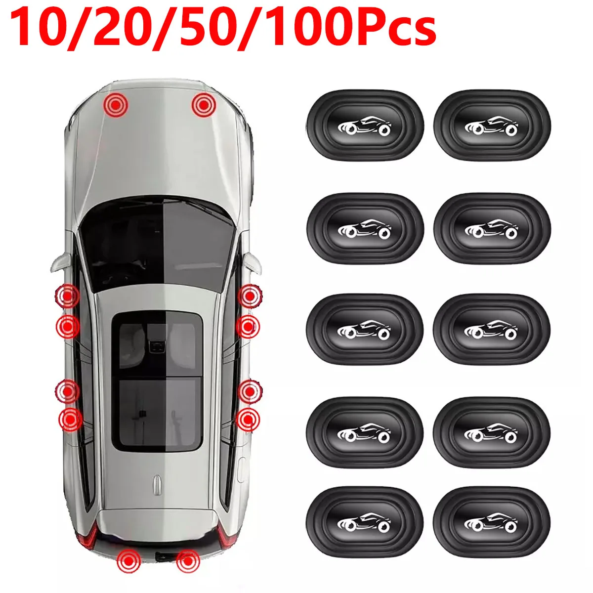 

10/20/50/100Pc Adhesive Car Door Shock Absorber Pads Buffer Bumper Anti-collision Shock Absorbing Gasket Auto Sound Insulation