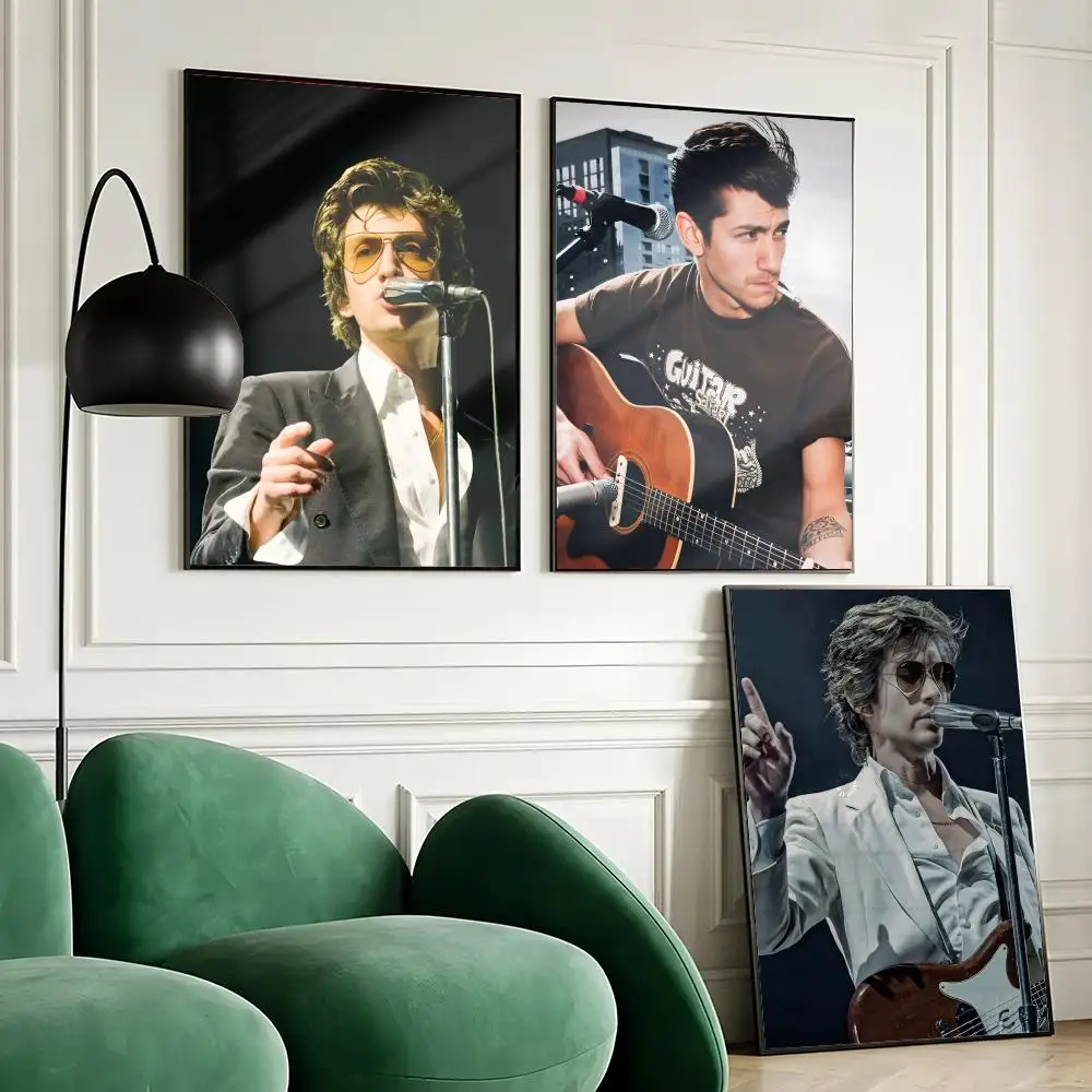 A-Alex Turner Singer Poster Waterproof Wall Art Sticker for Home Bar Decoration, Self-Adhesive Room Wall Decor Mural
