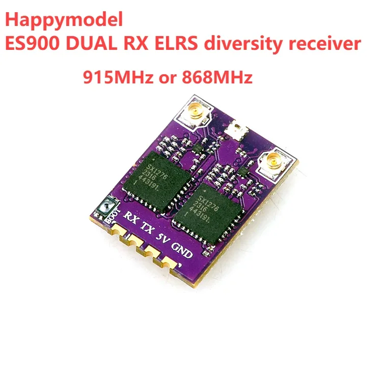 Happymodel ES900 DUAL RX ELRS ตัวรับสัญญาณความหลากหลาย 915MHz 868MHz ตัวรับสัญญาณระยะไกล