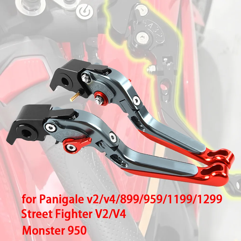คลัทช์เบรค Levers Handle Levers สําหรับ DUCATI Panigale V2 V4 SuperSport Street Fighter V2 V4 Monster 950 XDiavel Diavel