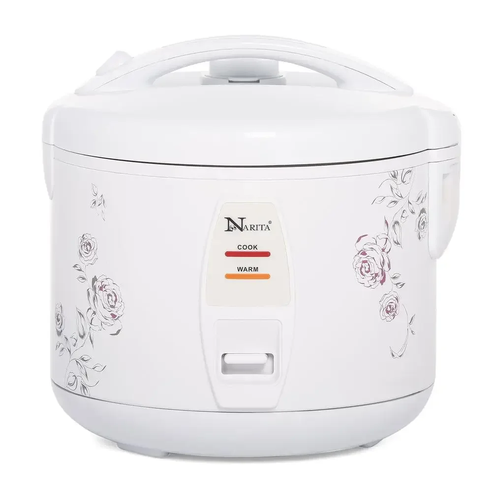 6 Cup Rice Cooker with Steamer 24 Hour Keep Warm Non Stick Inner Pot One Touch Operation Steam Cook Simultaneously Includes Tray