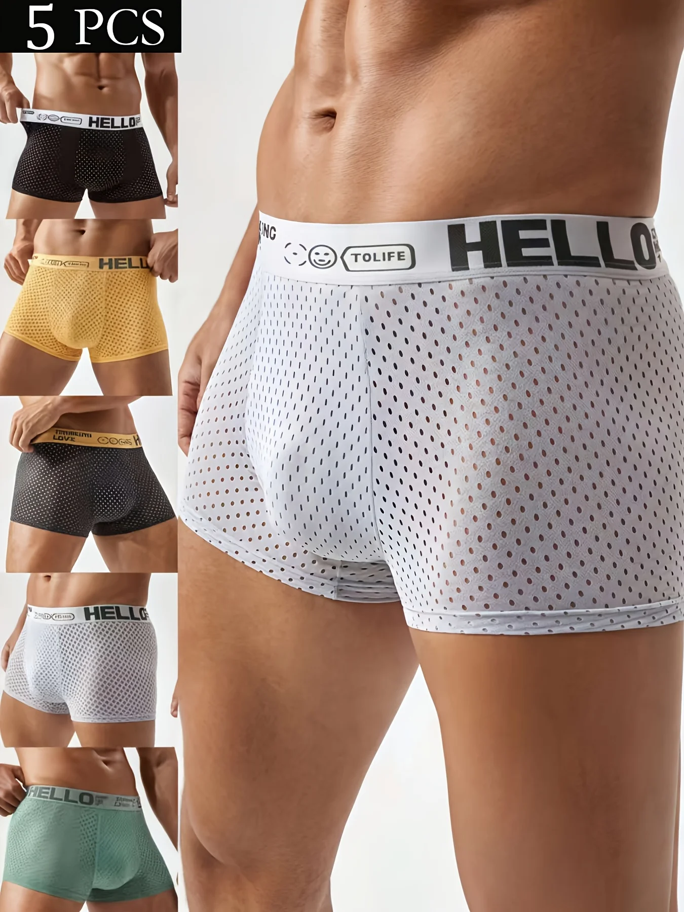 Комплект из 5 шт. мужских трус – обзор и цена Mesh Sport Boxer