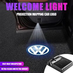 1/2 sztuk LED HD Bezprzewodowe logo drzwi samochodowych Lampa powitalna Projektor światła laserowego Do Volkswagen Tiguan Passat b5 Golf 5 Touareg Jetta GTI