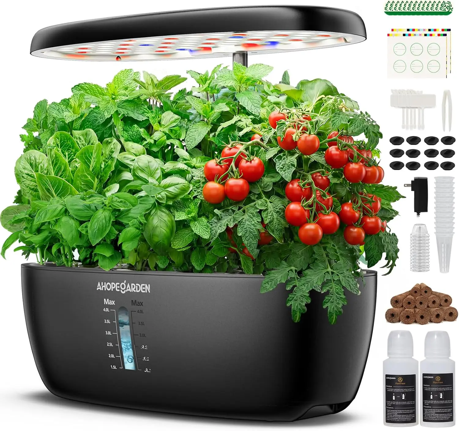 

12 Pods Hydroponics Growing System with LED Grow Light for Indoor Plants Vegetables Herbs